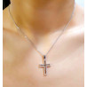Λευκόχρυσος γυναικείος σταυρός 14 Καρατίων