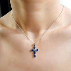 Λευκόχρυσος γυναικείος σταυρός 14 Καρατίων