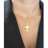Χρυσός Ανδρικός σταυρός με αλυσίδα 14 Καρατίων