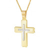 Χρυσός γυναικείος σταυρός με αλυσίδα 14 Καρατίων