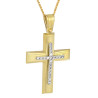 Χρυσός γυναικείος σταυρός με αλυσίδα 14 Καρατίων