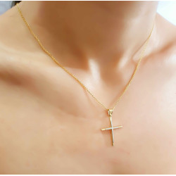 Χρυσός αντρικός σταυρός 14 Καρατίων