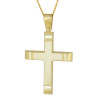 Χρυσός Ανδρικός σταυρός με αλυσίδα 14 Καρατίων