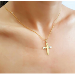 Χρυσός αντρικός σταυρός 14 Καρατίων