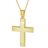 Χρυσός Ανδρικός σταυρός με αλυσίδα 14 Καρατίων