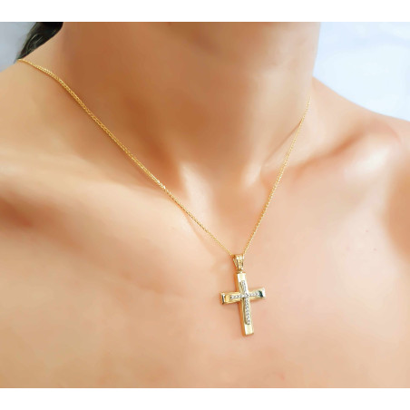 Χρυσός γυναικείος σταυρός 14 Καρατίων