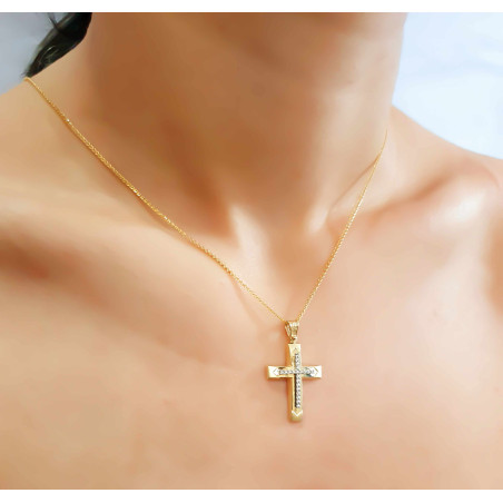 Χρυσός γυναικείος σταυρός 14 Καρατίων