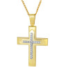Χρυσός γυναικείος σταυρός με αλυσίδα 14 Καρατίων