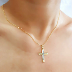 Χρυσός γυναικείος σταυρός 14 Καρατίων