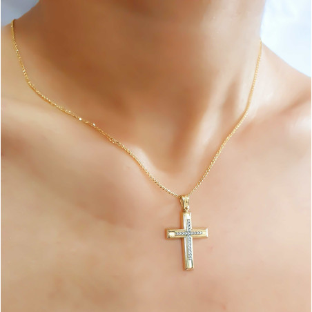 Χρυσός γυναικείος σταυρός 14 Καρατίων