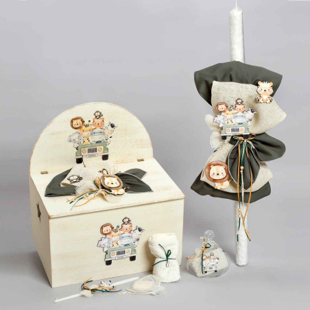 ΠΑΚΕΤΟ ΒΑΠΤΙΣΗΣ ΓΙΑ ΑΓΟΡΑΚΙ ΖΩΑΚΙΑ ΤΗΣ ΖΟΥΓΚΛΑΣ SAFARI ΜΕ ΡΟΥΧΟ Carousel 10τμχ ΠΚ-170