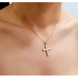 Χρυσός αντρικός σταυρός 14 Καρατίων