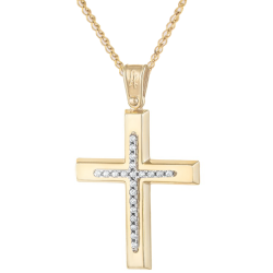 Χρυσός γυναικείος σταυρός 14 Καρατίων