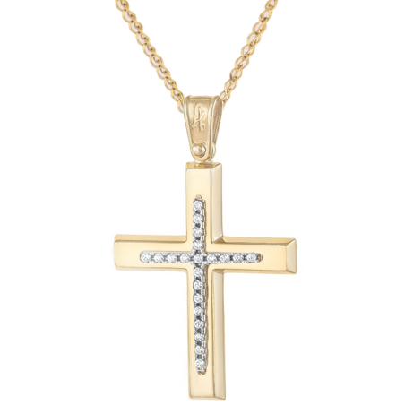 Χρυσός γυναικείος σταυρός 14 Καρατίων