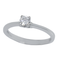 Μονόπετρο από λευκόχρυσο 14 καρατίων