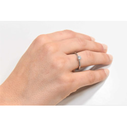 Μονόπετρο από λευκόχρυσο 14 καρατίων