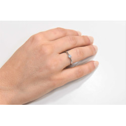 Μονόπετρο από λευκόχρυσο 14 καρατίων