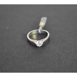 Μονόπετρο από λευκόχρυσο 14 καρατίων