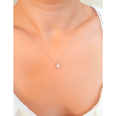 Κολιέ λευκόχρυσο 14 καρατίων