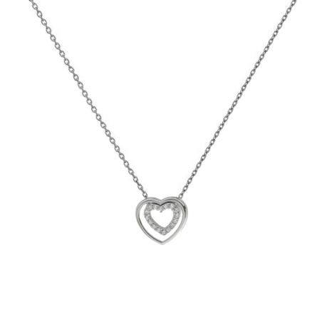 Κολιέ λευκόχρυσο 9 καρατίων