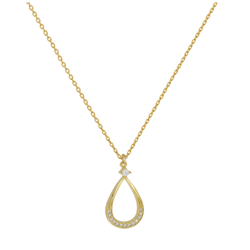 Κολιέ χρυσό 9 καρατίων δάκρυ