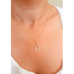 Κολιέ χρυσό 9 καρατίων δάκρυ