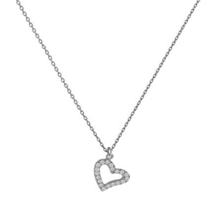 Κολιέ λευκόχρυσο 9 καρατίων