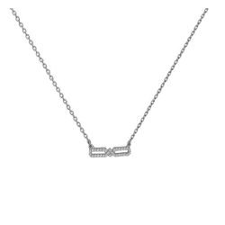 Κολιέ λευκόχρυσος 9 καρατίων άπειρο