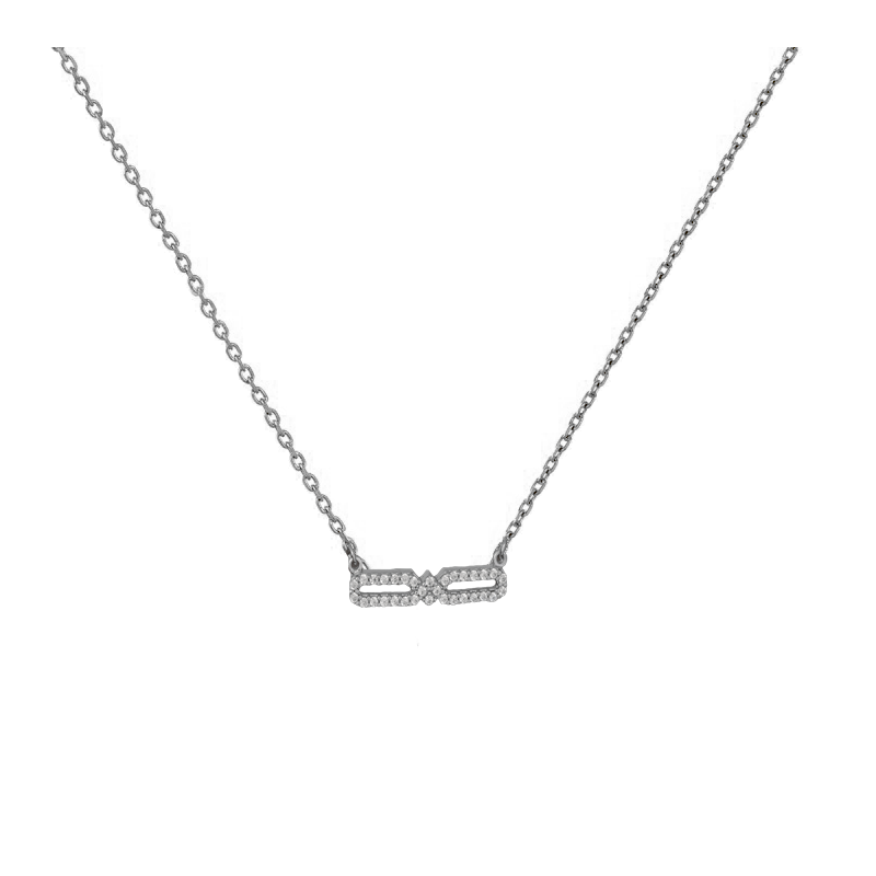 Κολιέ λευκόχρυσος 9 καρατίων άπειρο