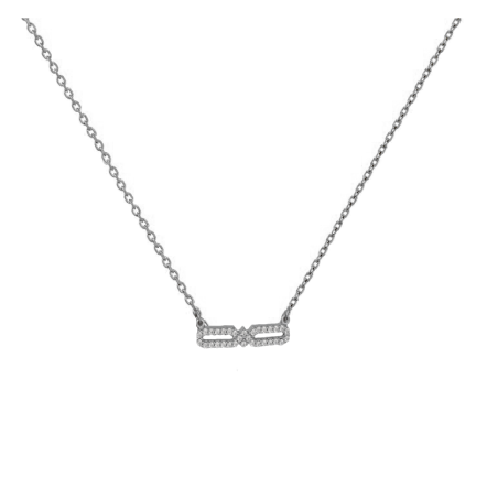 Κολιέ λευκόχρυσος 9 καρατίων άπειρο