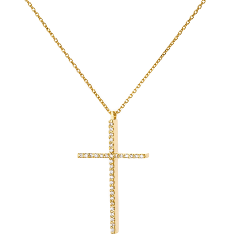 Κολιέ χρυσό 14 καρατίων σταυρουδάκι