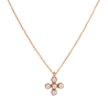 Κολιέ Ροζ χρυσό 14 καρατίων σταυρουδάκι