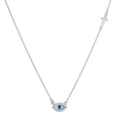 Κολιέ λευκόχρυσο 14 καρατίων