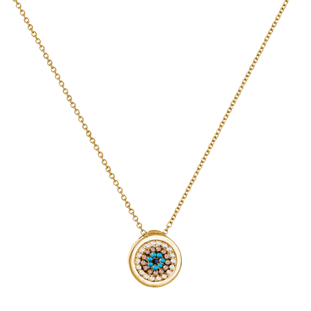 Κολιέ χρυσό 14 καρατίων ματάκι