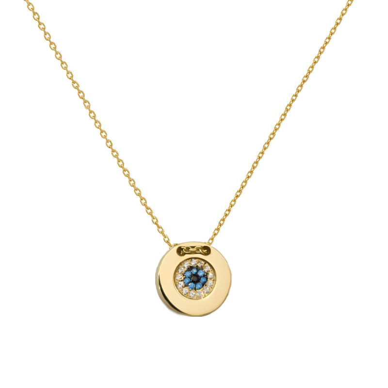 Κολιέ χρυσό 14 καρατίων ματάκι