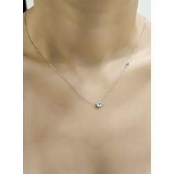 Κολιέ λευκόχρυσο 14 καρατίων