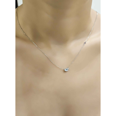 Κολιέ λευκόχρυσο 14 καρατίων