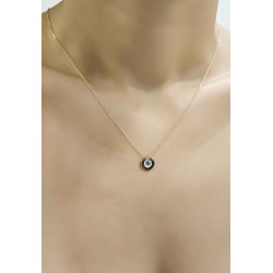 Κολιέ χρυσό 14 καρατίων ματάκι