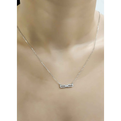 Κολιέ λευκόχρυσος 9 καρατίων άπειρο