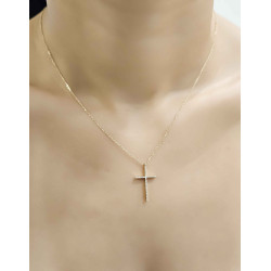 Κολιέ χρυσό 14 καρατίων σταυρουδάκι