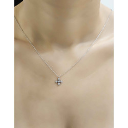 Κολιέ λευκόχρυσος 14 καρατίων σταυρουδάκι