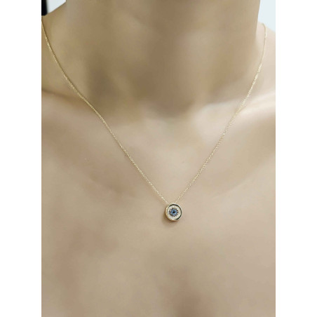 Κολιέ χρυσό 14 καρατίων ματάκι