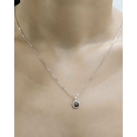 Κολιέ λευκόχρυσος 9 καρατίων δέντρο της ζωής