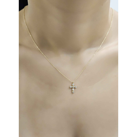 Κολιέ χρυσό 14 καρατίων σταυρουδάκι
