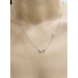 Κολιέ λευκόχρυσος 9 καρατίων άπειρο