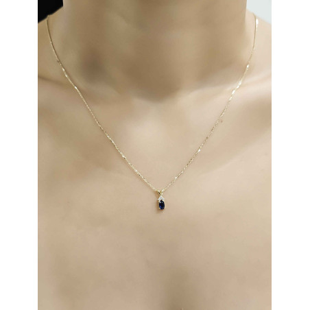 Κολιέ χρυσό 9 καρατίων οβάλ