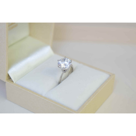 Μονόπετρο από λευκόχρυσο 14 καρατίων