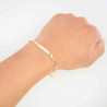 Βραχιόλι χειροπέδα Λευκόχρυσο 14 καρατίων