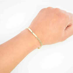 Βραχιόλι Χειροπέδα Χρυσό 14 Καρατιών