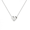 Κολιέ λευκόχρυσο 14 καρατίων καρδούλα